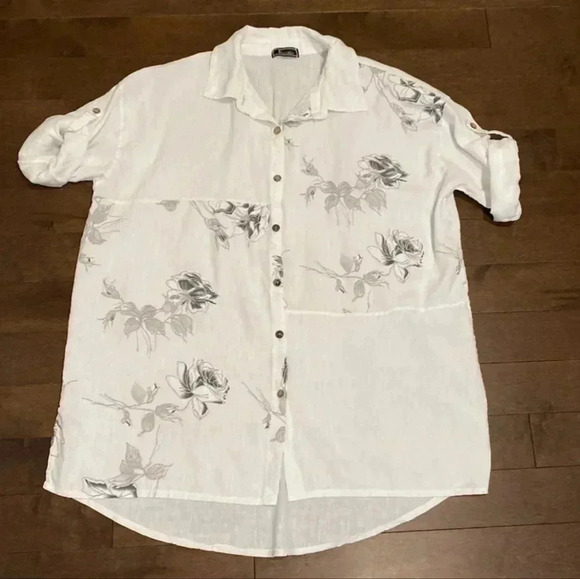 FROCCELLA 100% linen tunic blouse - Picture 8 of 11